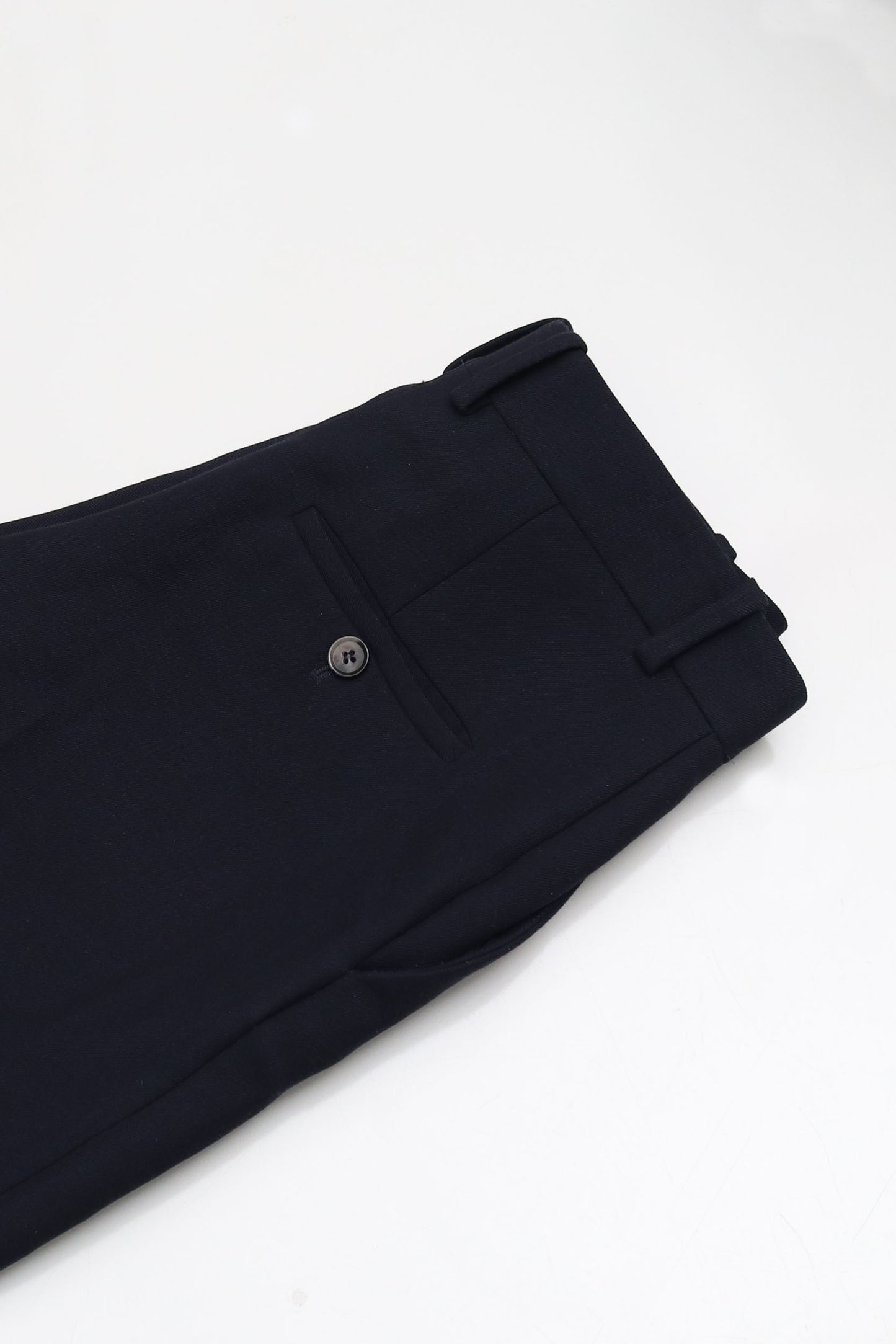 Cos Navy Wool-Blend Trousers