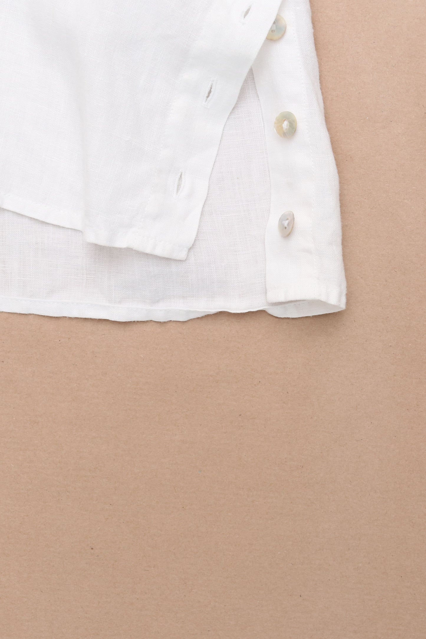 Vintage Linen Button Detail Blouse