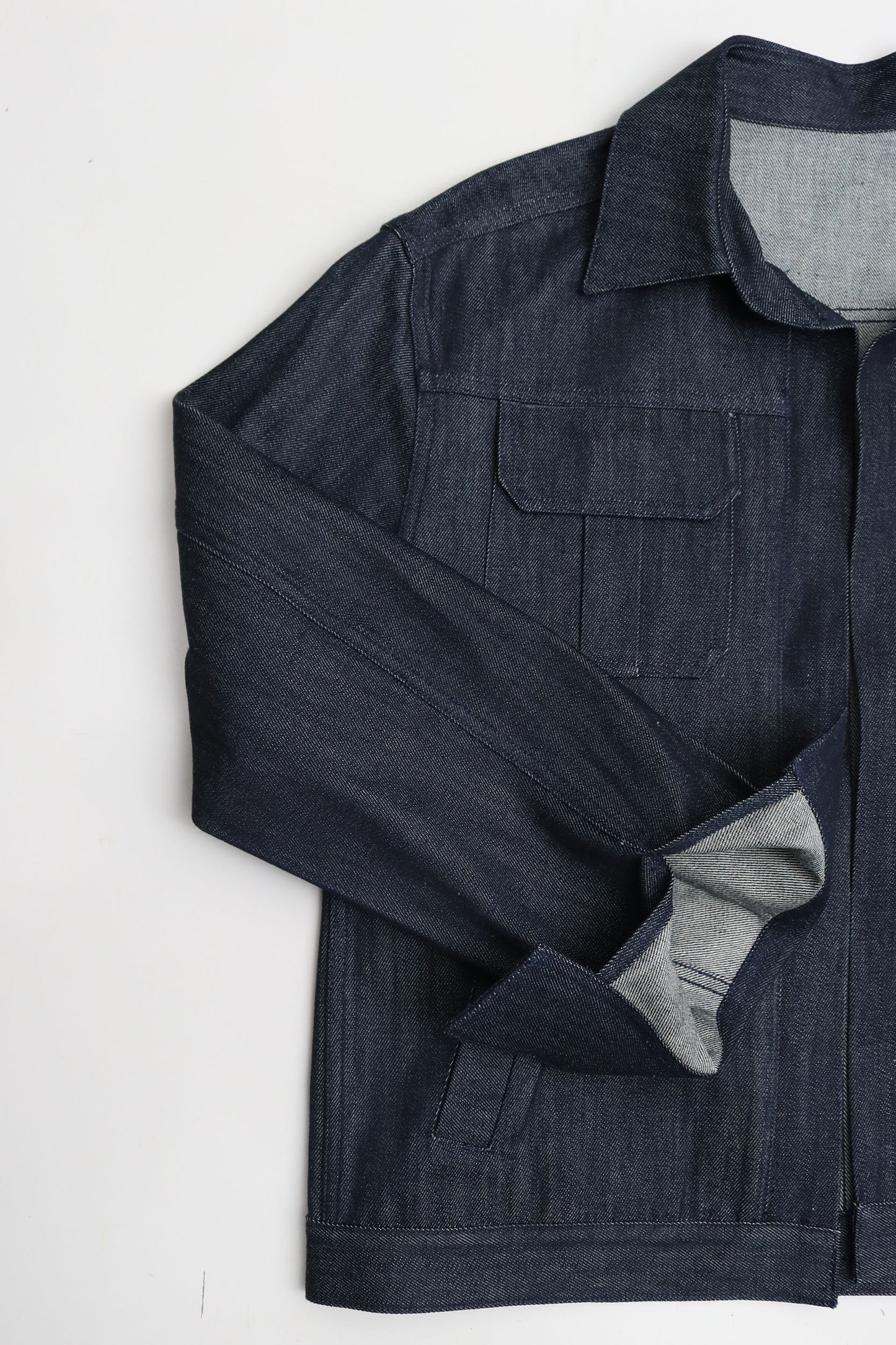 Unisex Designer Sample Oversized Raw Denim Jacket