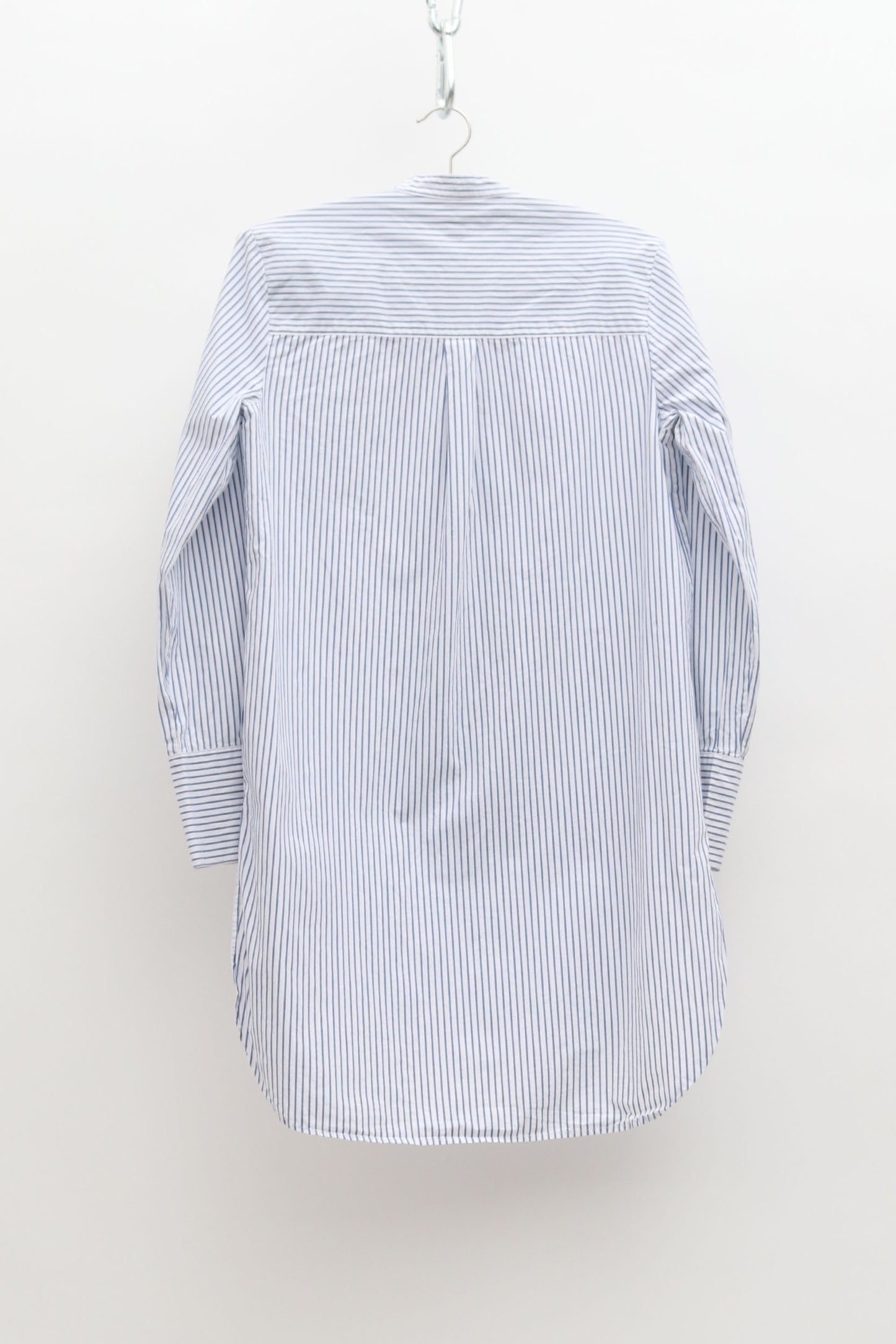 Striped Collarless Shirt