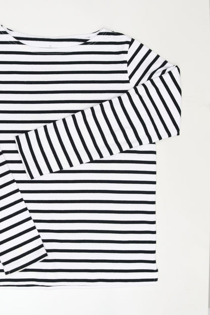 CORE Striped Long Sleeve Breton Top